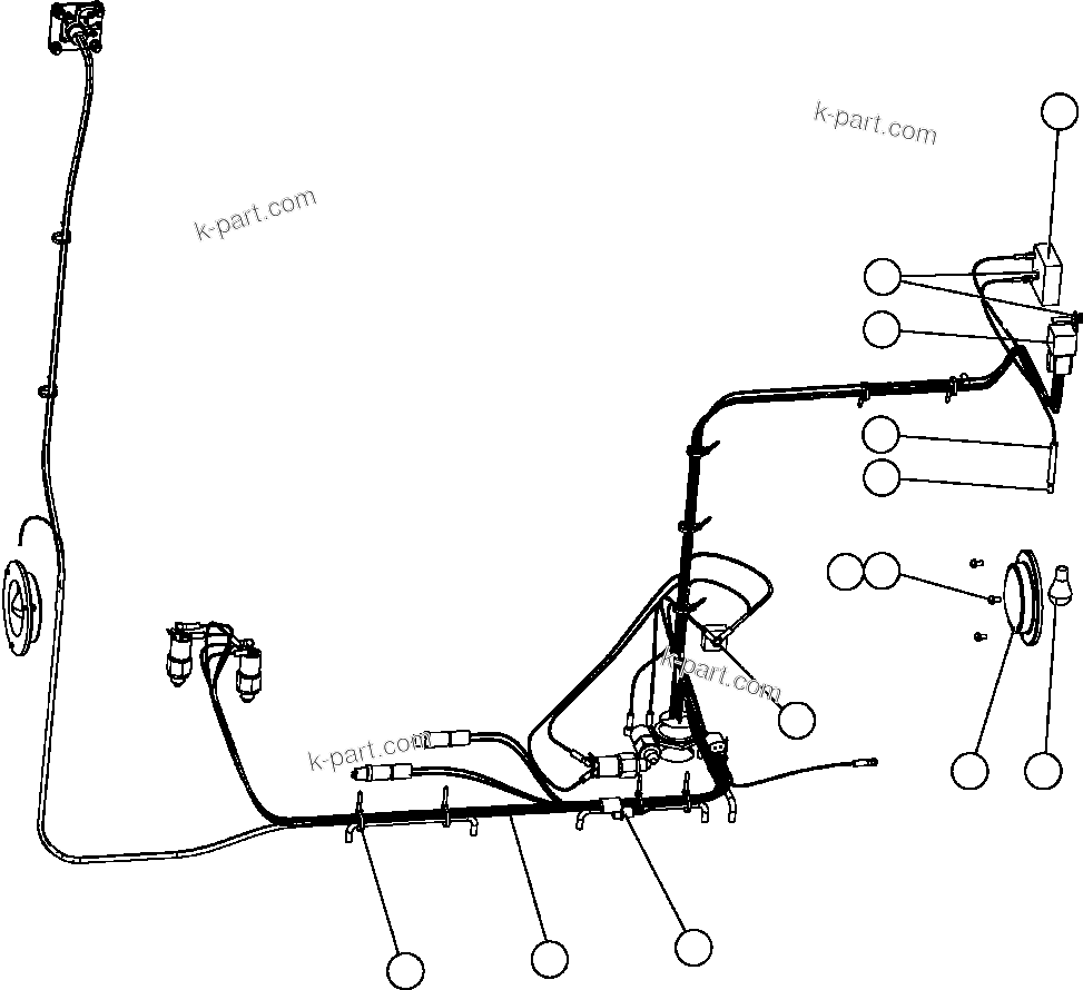 Komatsu parts book diagram for AFE47-FE 730E S/N A30512 - A30517    ROSSING URANIUM: BRAKE CABINET WIRING