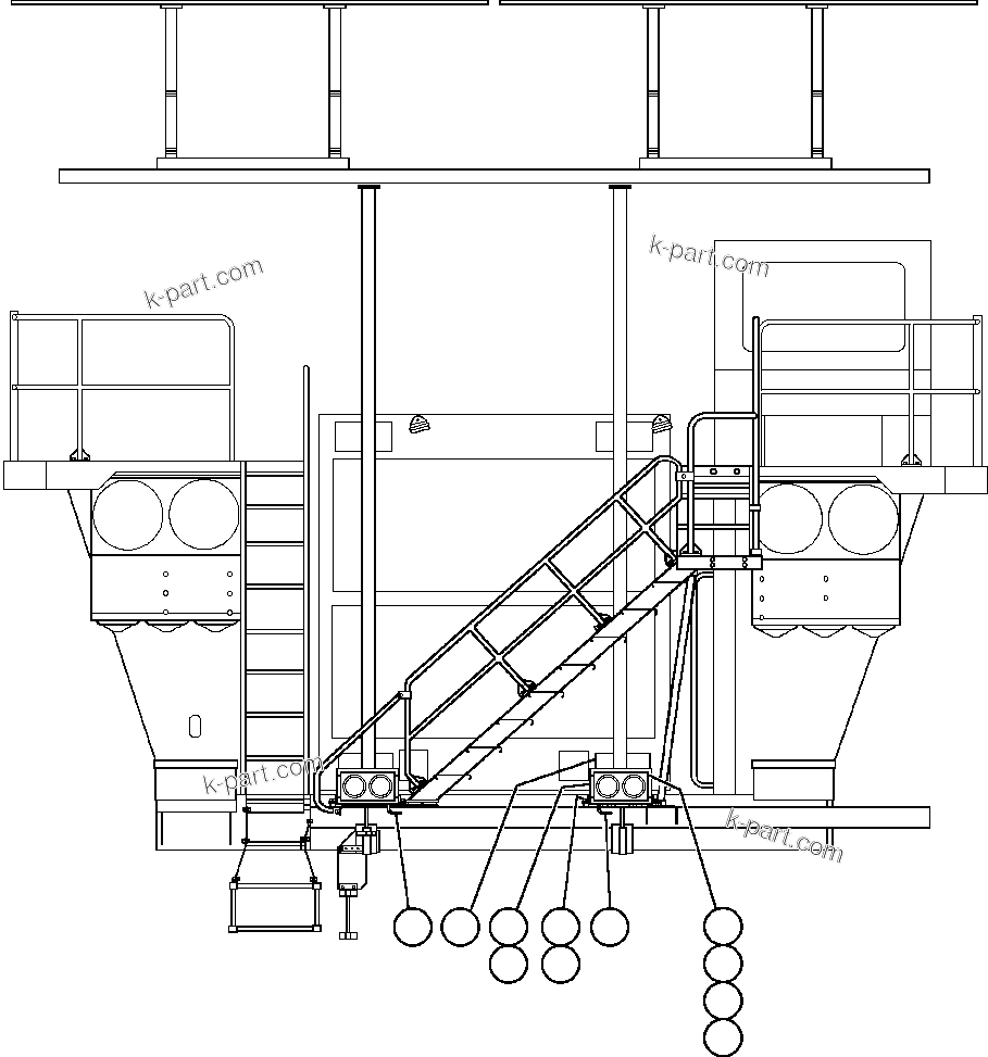 Komatsu parts book diagram for AFE47-FE 730E S/N A30512 - A30517    ROSSING URANIUM: HEADLIGHT RELOCATION GROUP