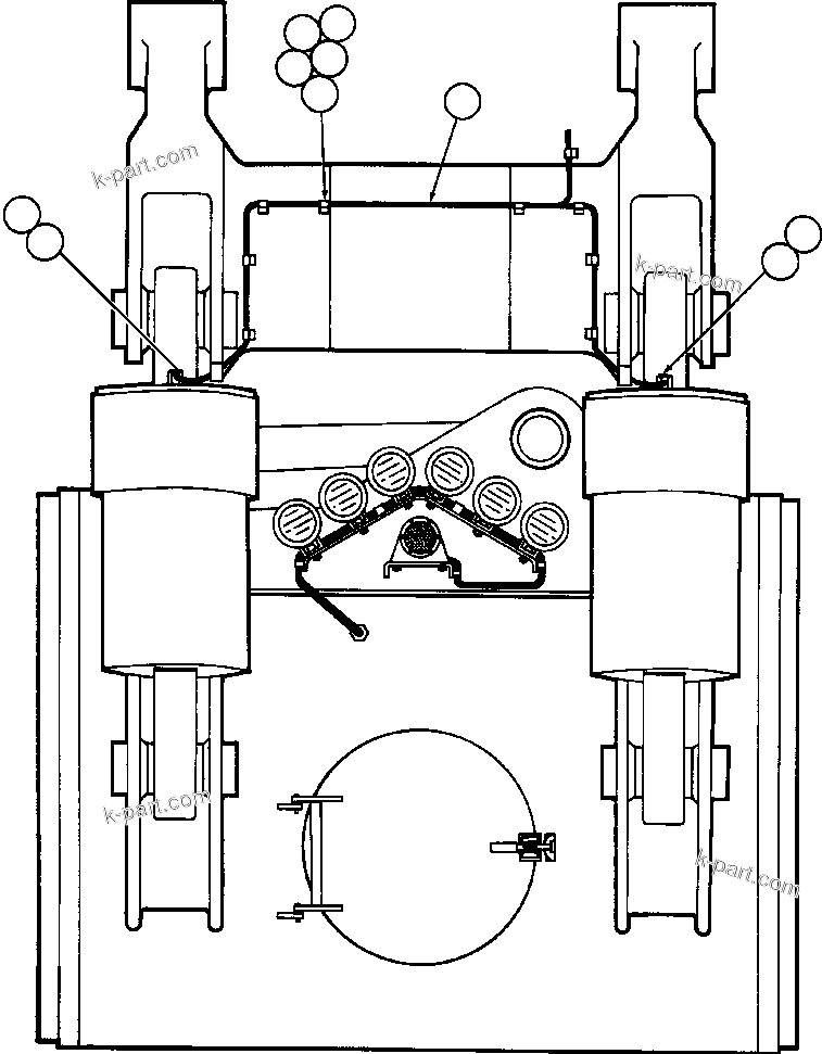 Komatsu parts book diagram for AFE47-FE 730E S/N A30512 - A30517    ROSSING URANIUM: TWO-SPEED RETARDING INSTALLATION