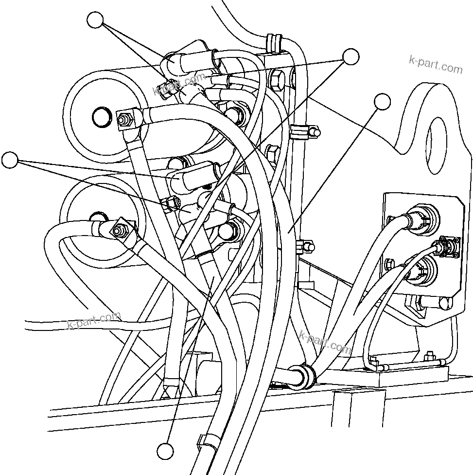 Komatsu parts book diagram for AFE47-FE 730E S/N A30512 - A30517    ROSSING URANIUM: ELECTRIC START INSTALLATION - 1