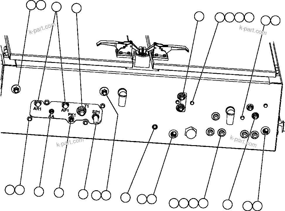 Komatsu parts book diagram for AFE47-FE 730E S/N A30512 - A30517    ROSSING URANIUM: BRAKE CABINET ASSEMBLY - 1