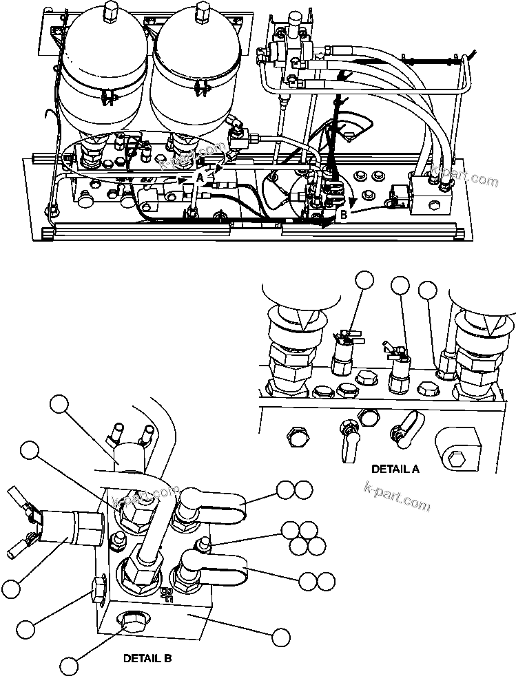 Komatsu parts book diagram for AFE47-FE 730E S/N A30512 - A30517    ROSSING URANIUM: BRAKE CABINET ASSEMBLY - 3
