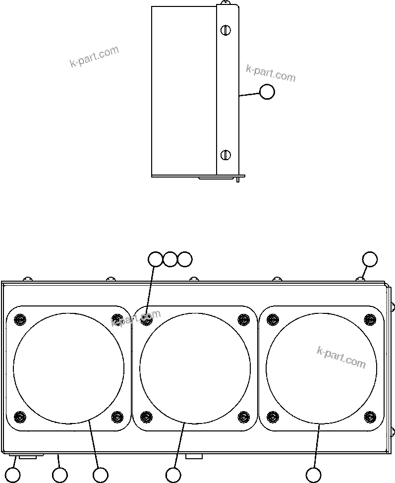 Komatsu parts book diagram for AFE47-FE 730E S/N A30512 - A30517    ROSSING URANIUM: PAYLOAD METER III - INDICATOR LIGHT ASSEMBLY
