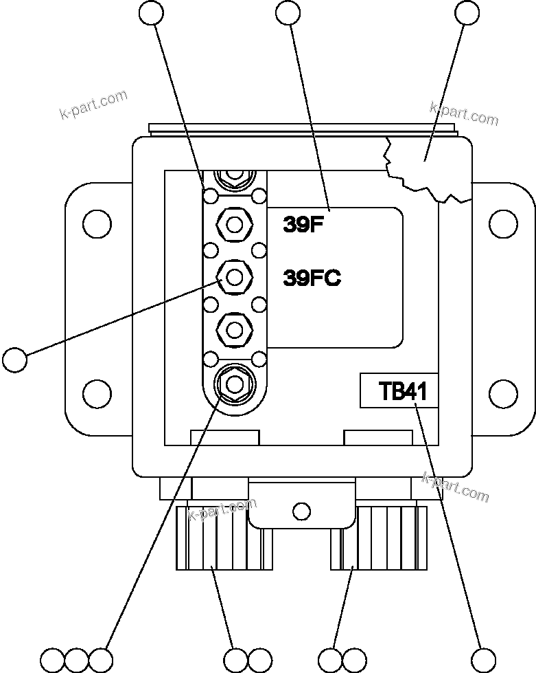 Komatsu parts book diagram for AFE47-FE 730E S/N A30512 - A30517    ROSSING URANIUM: JUNCTION BOX ASSEMBLY - R.H. (EK7633)