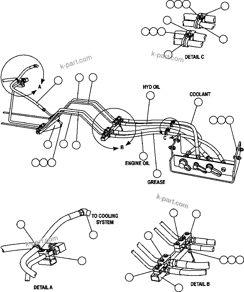 Komatsu parts book diagram for AFE47-FE 730E S/N A30512 - A30517    ROSSING URANIUM: SERVICE CENTER - L.H.