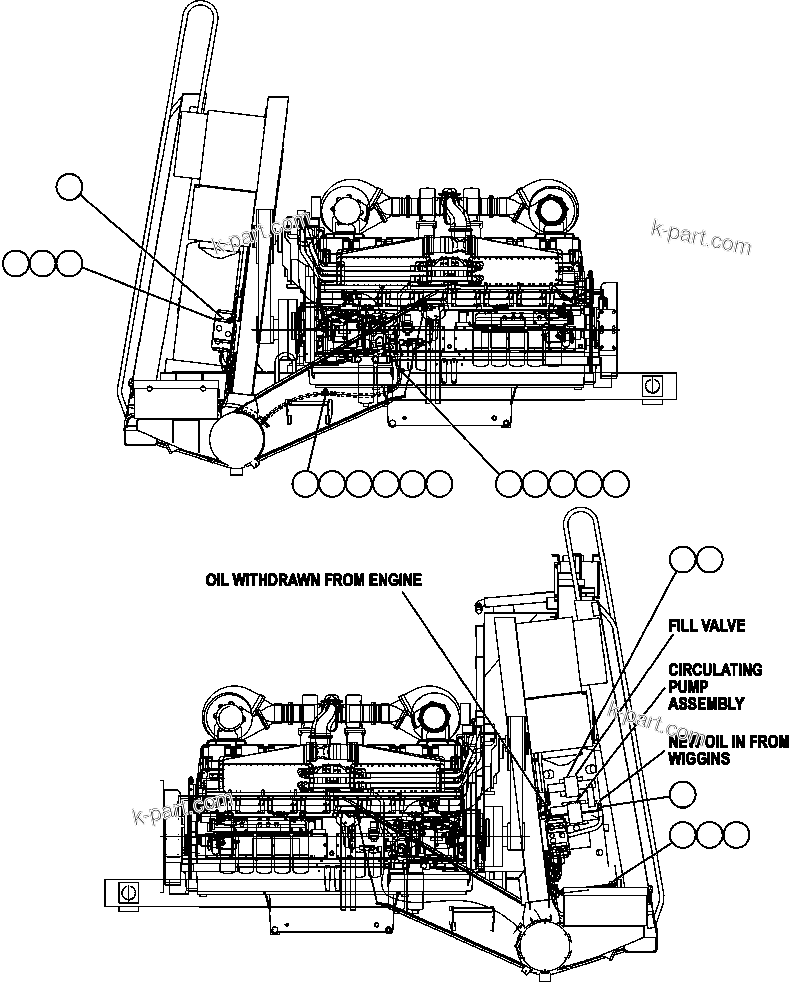 Komatsu parts book diagram for AFE47-FE 730E S/N A30512 - A30517    ROSSING URANIUM: ENGINE OIL RESERVE SYSTEM - 2