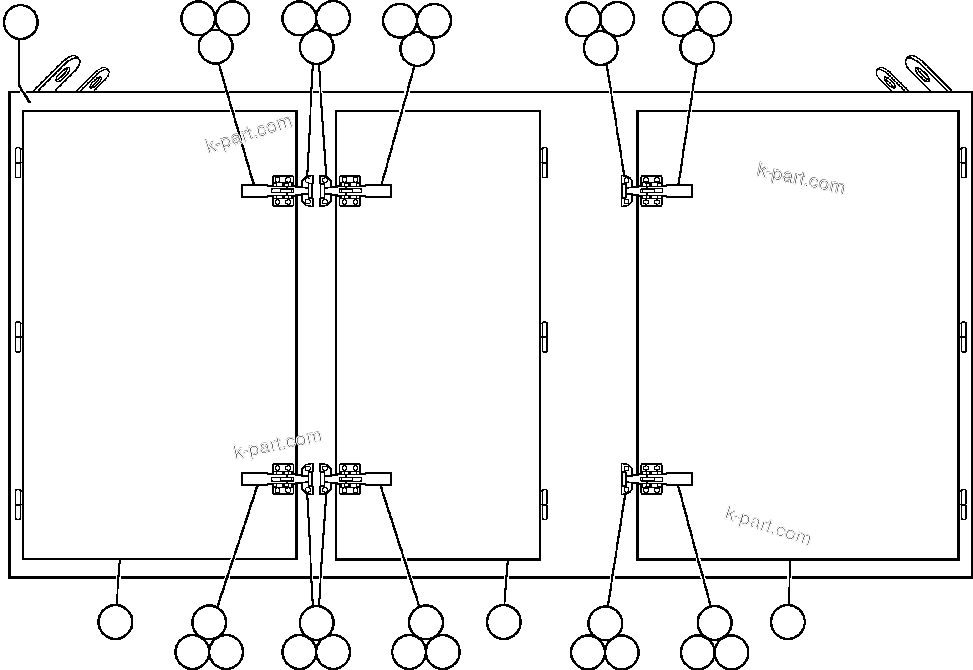 Komatsu parts book diagram for AFE47-FE 730E S/N A30512 - A30517    ROSSING URANIUM: CONTROL CABINET - OUTER FRONT