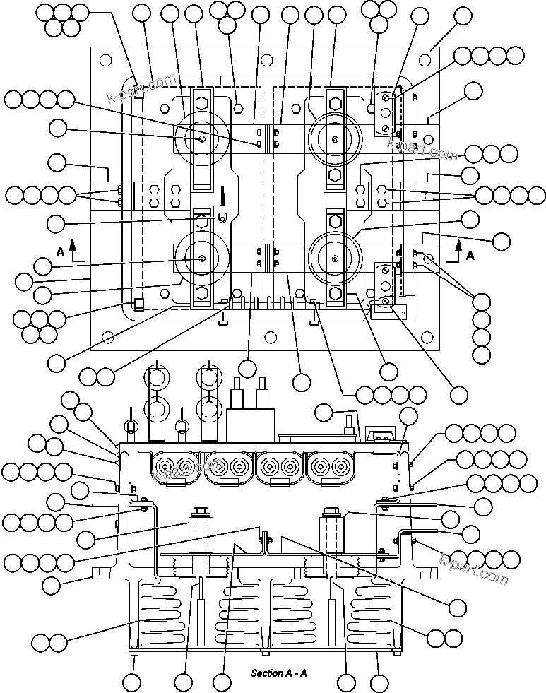 Komatsu parts book diagram for AFE47-FE 730E S/N A30512 - A30517    ROSSING URANIUM: PANEL - MFSE (PB8837)