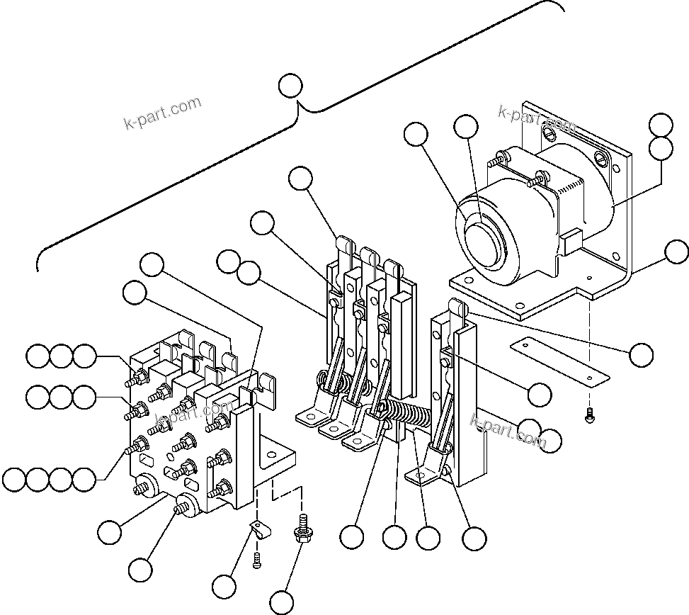Komatsu parts book diagram for AFE47-FE 730E S/N A30512 - A30517    ROSSING URANIUM: RELAY (VG7043)