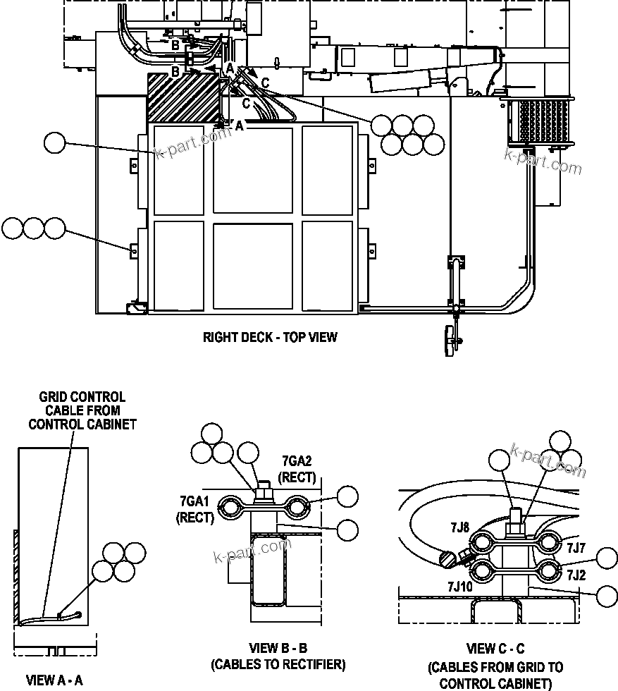 Komatsu parts book diagram for AFE47-FE 730E S/N A30512 - A30517    ROSSING URANIUM: GRID INSTALLATION & WIRING
