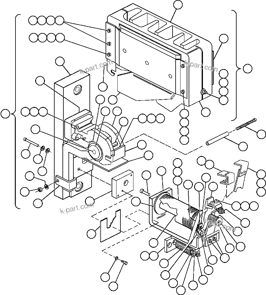 Komatsu parts book diagram for AFE47-FE 730E S/N A30512 - A30517    ROSSING URANIUM: CONTACTOR (VE1317)