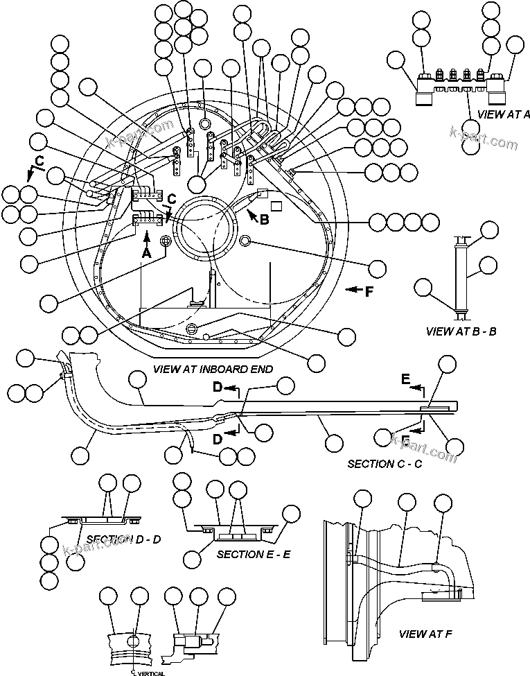 Komatsu parts book diagram for AFE47-FE 730E S/N A30512 - A30517    ROSSING URANIUM: MOTORIZED WHEEL - 788FS10 - 4