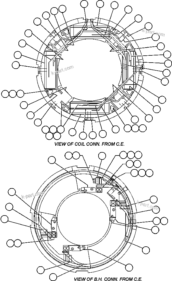 Komatsu parts book diagram for AFE47-FE 730E S/N A30512 - A30517    ROSSING URANIUM: MOTORIZED WHEEL - 788FS10 - 5