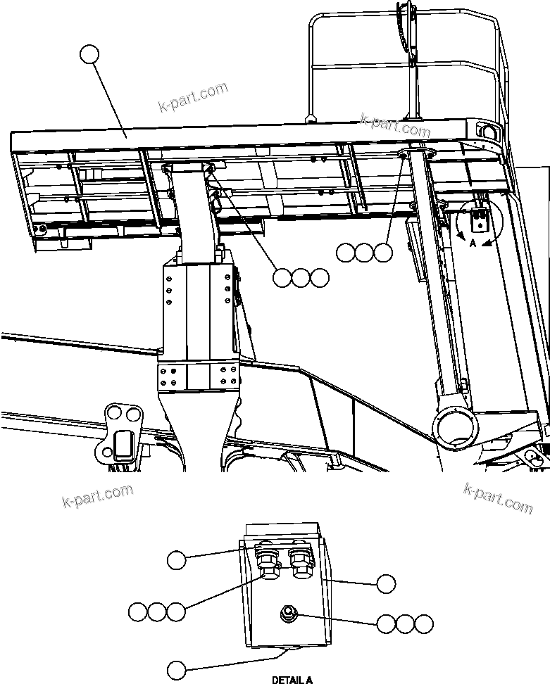 Komatsu parts book diagram for AFE47-FF 730E S/N A30518 - A30520 & A30523     DARMA HENWA: R.H. DECK INSTALLATION
