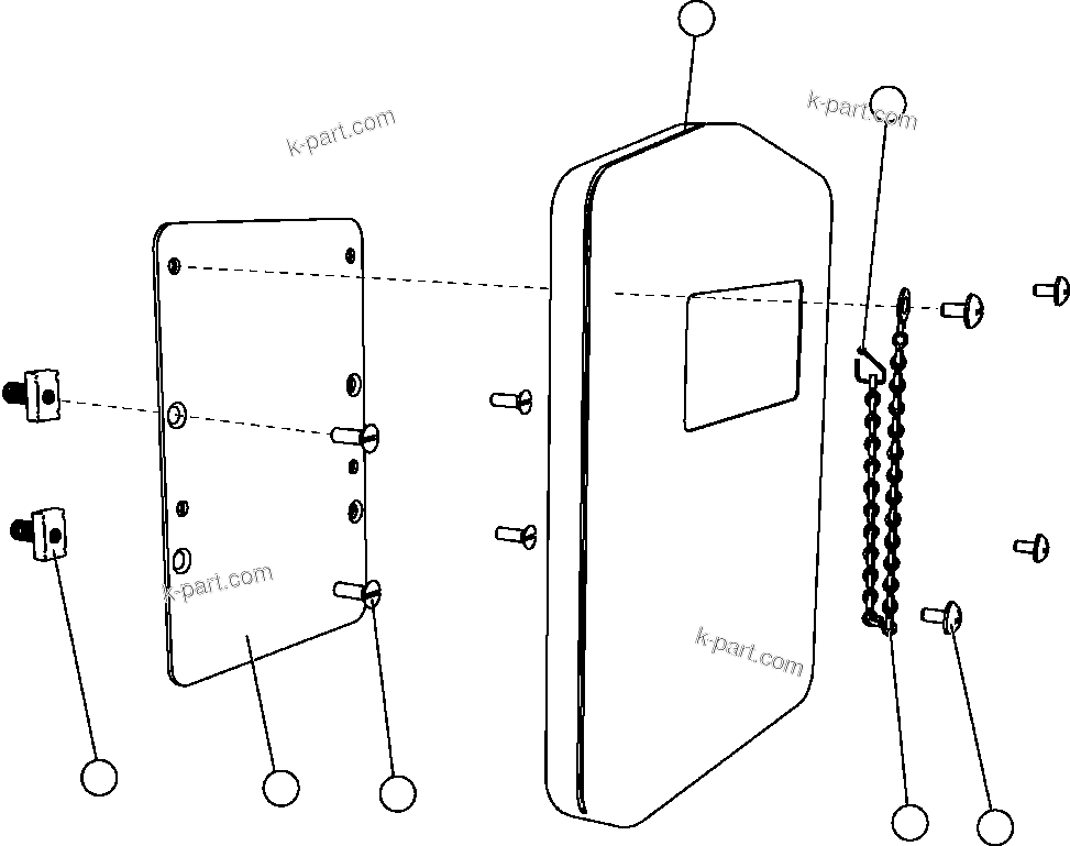 Komatsu parts book diagram for AFE47-FF 730E S/N A30518 - A30520 & A30523     DARMA HENWA: MANUAL HOLDER