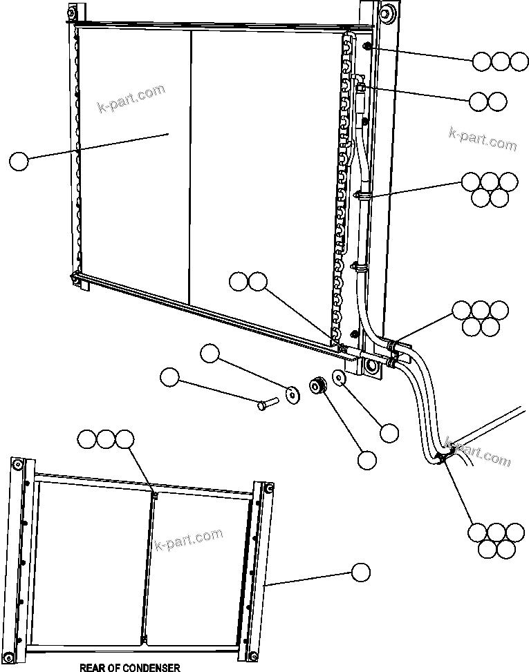 Komatsu parts book diagram for AFE47-FF 730E S/N A30518 - A30520 & A30523     DARMA HENWA: AIR CONDITIONER PIPING & INSTALLATION