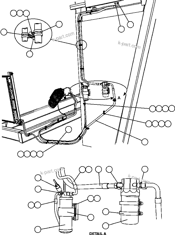 Komatsu parts book diagram for AFE47-FF 730E S/N A30518 - A30520 & A30523     DARMA HENWA: AIR CONDITIONER PIPING & INSTALLATION - 1