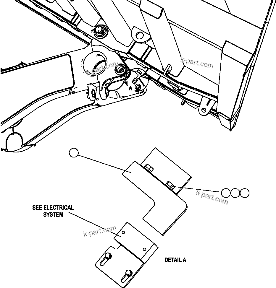 Komatsu parts book diagram for AFE47-FF 730E S/N A30518 - A30520 & A30523     DARMA HENWA: HOIST LIMIT SWITCH MOUNT
