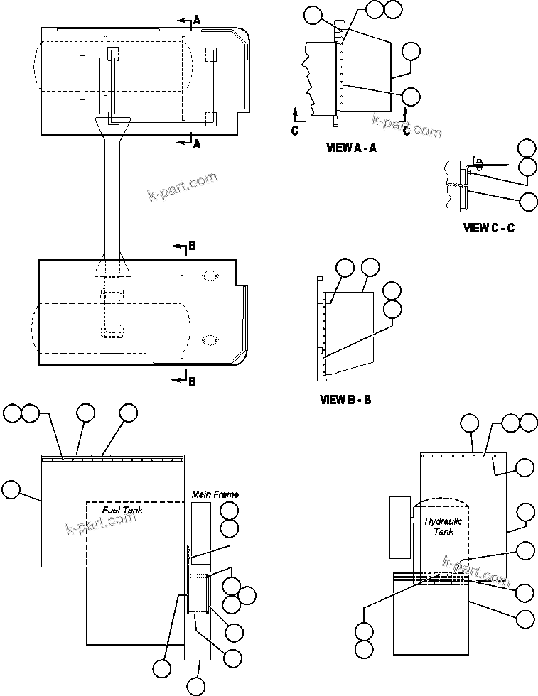 Komatsu parts book diagram for AFE47-FF 730E S/N A30518 - A30520 & A30523     DARMA HENWA: MUD FLAP INSTALLATION