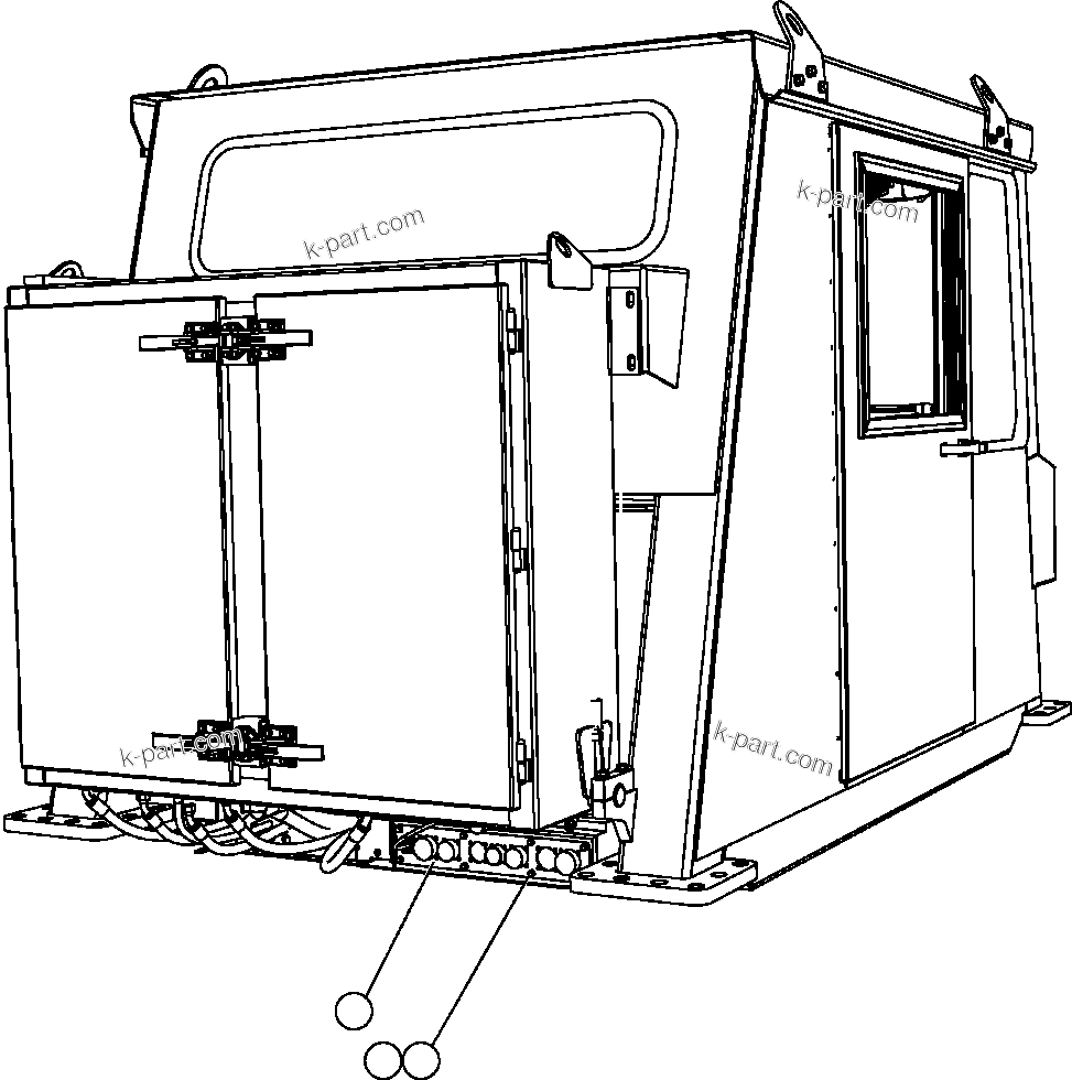 Komatsu parts book diagram for AFE47-FF 730E S/N A30518 - A30520 & A30523     DARMA HENWA: CAB ELECTRICAL BULKHEAD