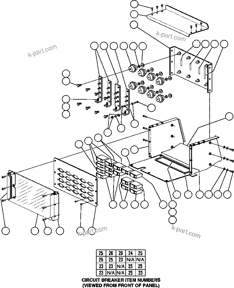 Komatsu parts book diagram for AFE47-FF 730E S/N A30518 - A30520 & A30523     DARMA HENWA: DISTRIBUTION POWER BUS