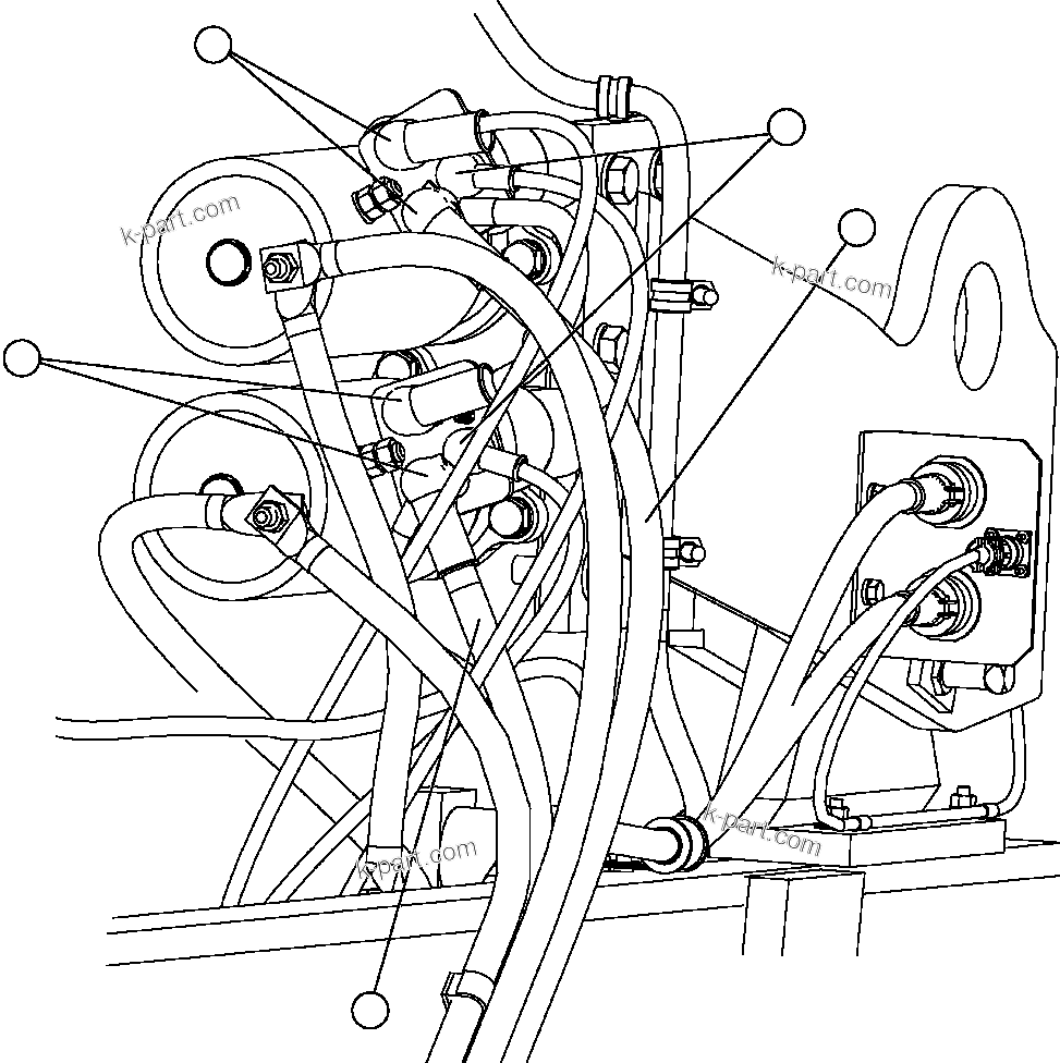 Komatsu parts book diagram for AFE47-FF 730E S/N A30518 - A30520 & A30523     DARMA HENWA: ELECTRIC START INSTALLATION - 1