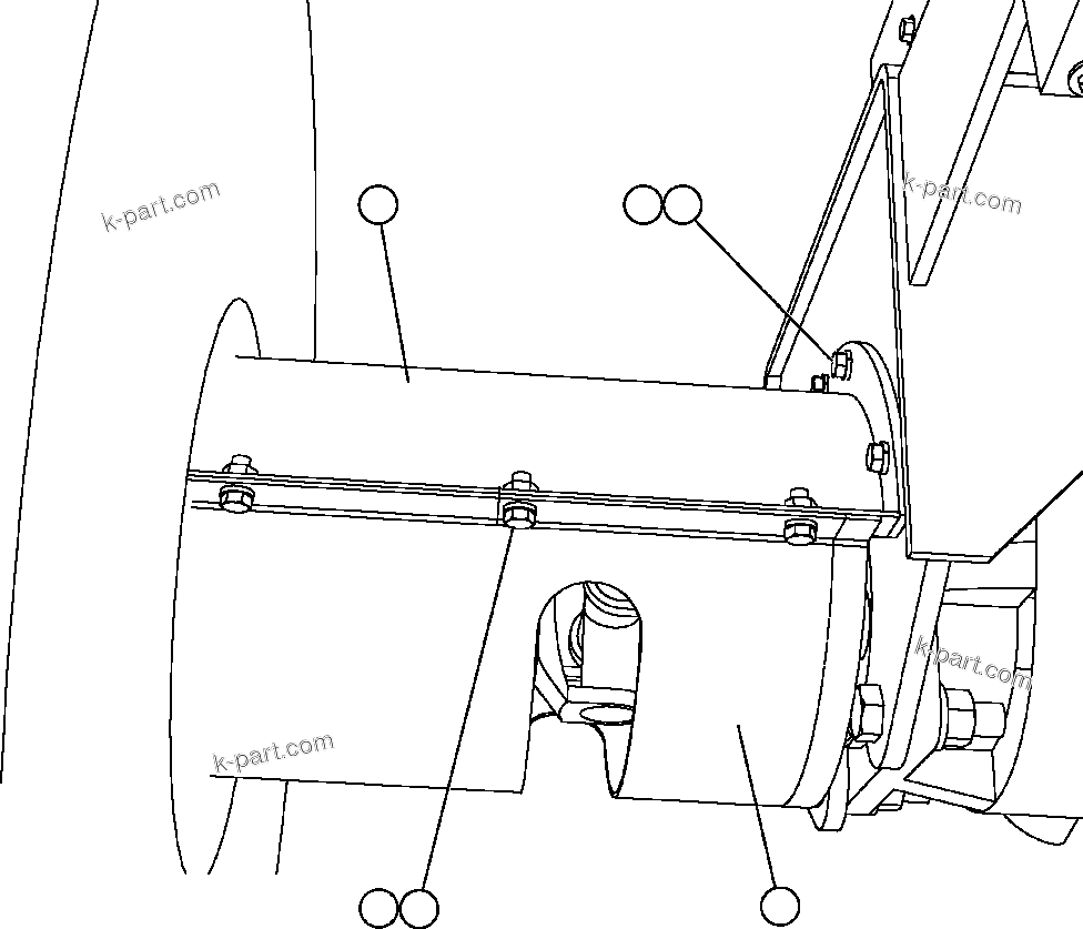 Komatsu parts book diagram for AFE47-FF 730E S/N A30518 - A30520 & A30523     DARMA HENWA: FRONT DRIVELINE PROTECTOR
