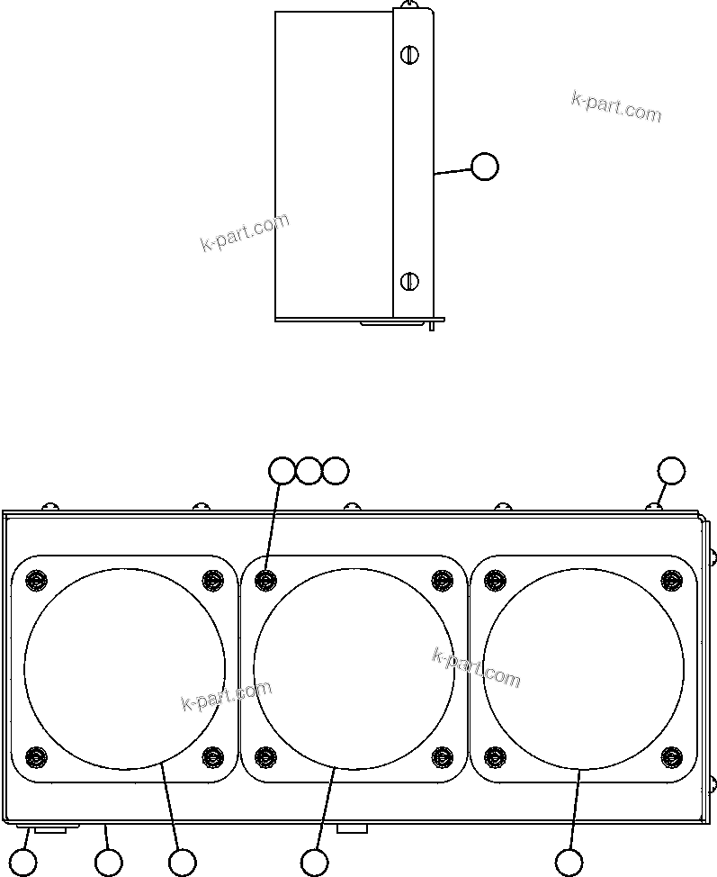 Komatsu parts book diagram for AFE47-FF 730E S/N A30518 - A30520 & A30523     DARMA HENWA: PAYLOAD METER III - INDICATOR LIGHT ASSEMBLY