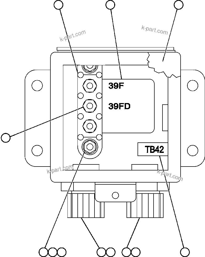 Komatsu parts book diagram for AFE47-FF 730E S/N A30518 - A30520 & A30523     DARMA HENWA: JUNCTION BOX ASSEMBLY - L.H. (EK7632)