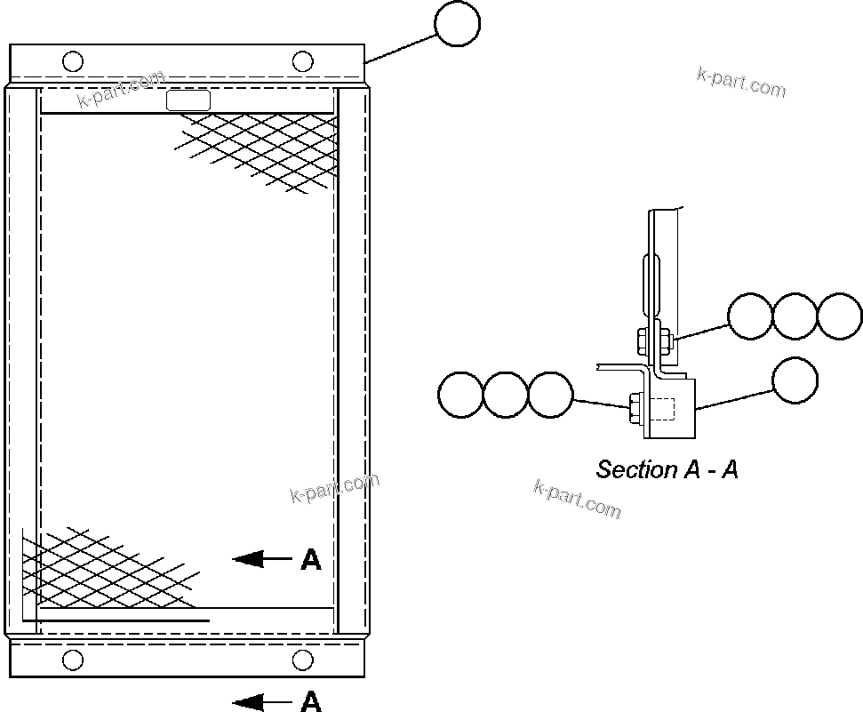 Komatsu parts book diagram for AFE47-FF 730E S/N A30518 - A30520 & A30523     DARMA HENWA: PANEL - FILTER - 1 (PB5066)