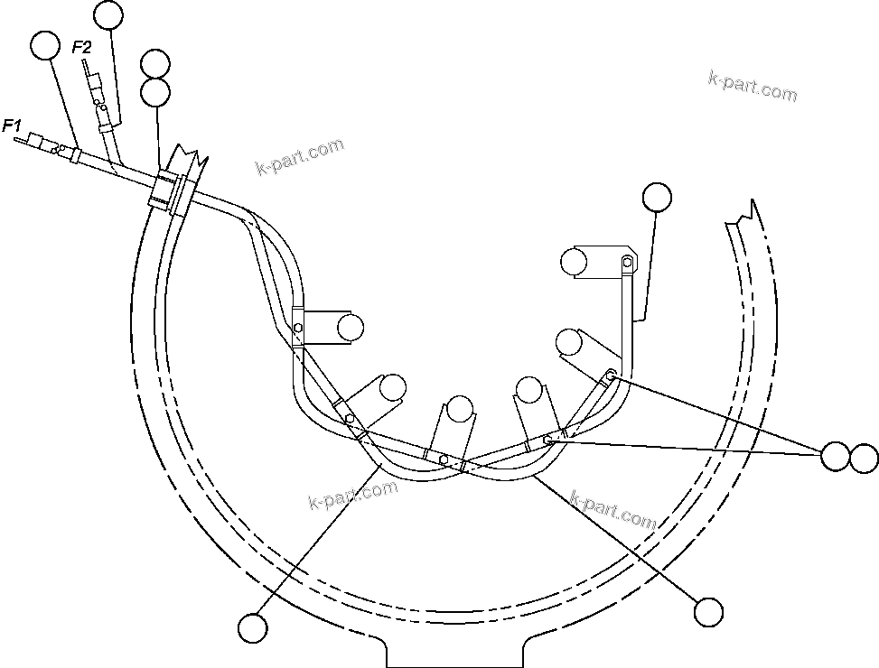 Komatsu parts book diagram for AFE47-FF 730E S/N A30518 - A30520 & A30523     DARMA HENWA: ALTERNATOR - 22M2 - 4 (PB9266)