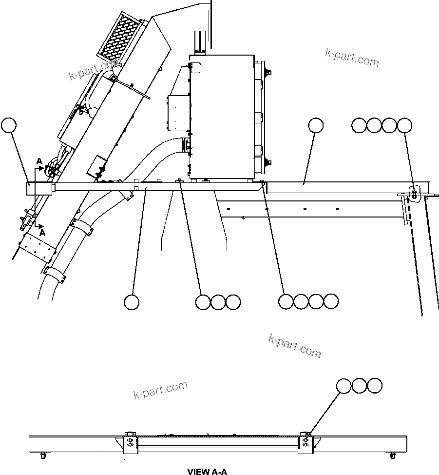 Komatsu parts book diagram for AFE47-FH 730E S/N A30524     NITTETSU: CENTER DECK & SUPPORT INSTALLATION