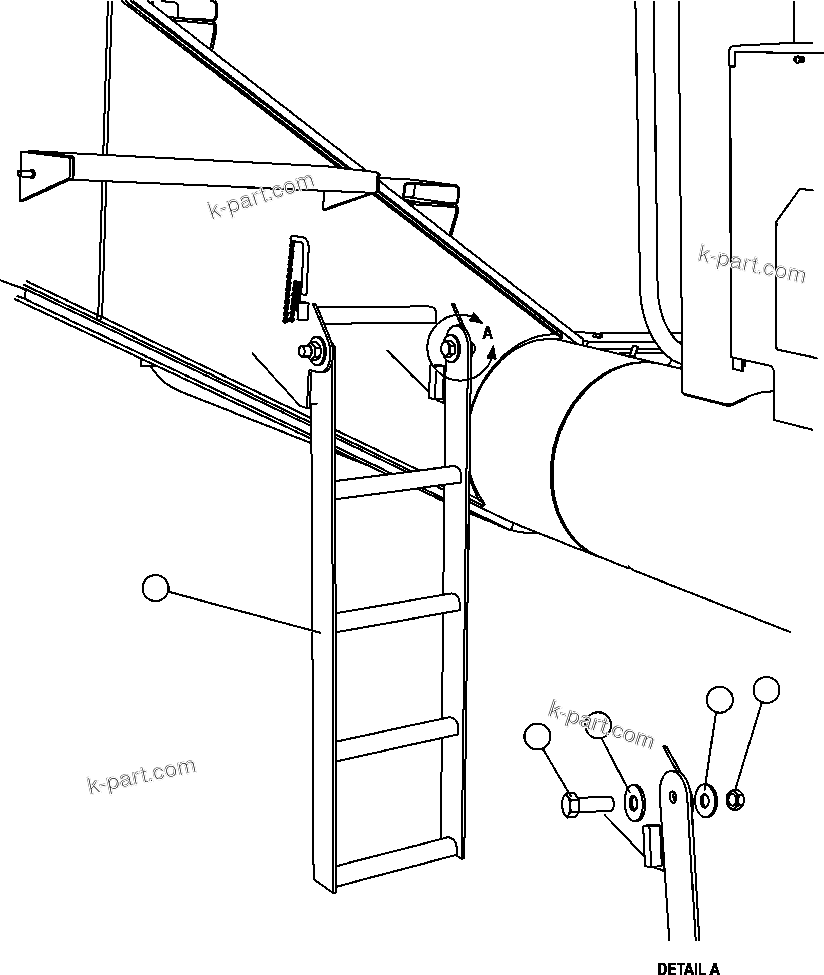Komatsu parts book diagram for AFE47-FH 730E S/N A30524     NITTETSU: ACCESS LADDERS INSTALLATION