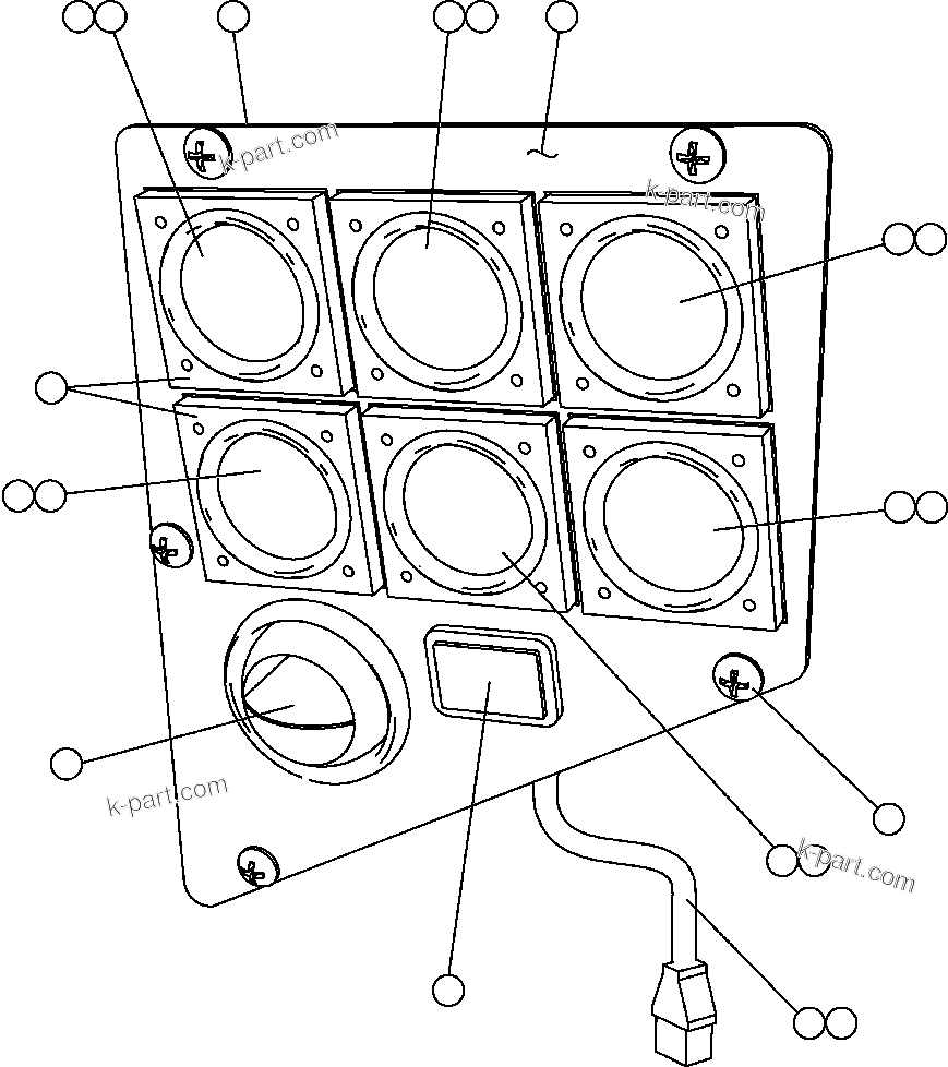 Komatsu parts book diagram for AFE47-FH 730E S/N A30524     NITTETSU: UPPER L.H. DASH MODULE (SM5164)