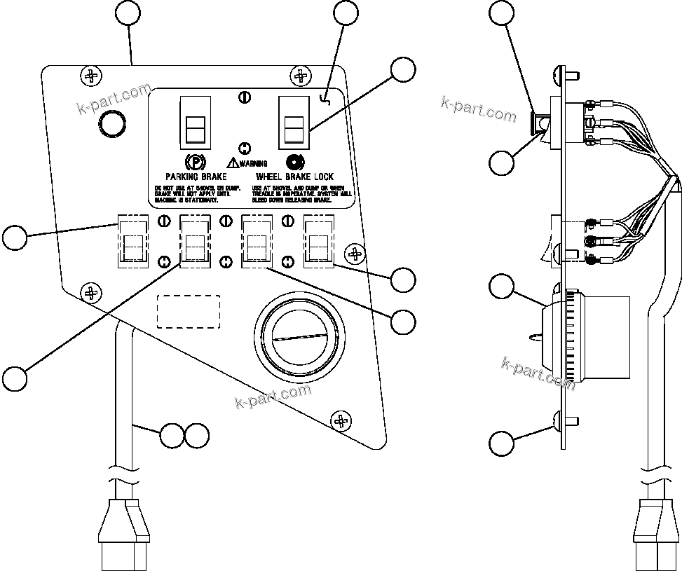 Komatsu parts book diagram for AFE47-FH 730E S/N A30524     NITTETSU: UPPER R.H. DASH MODULE (SM5458)