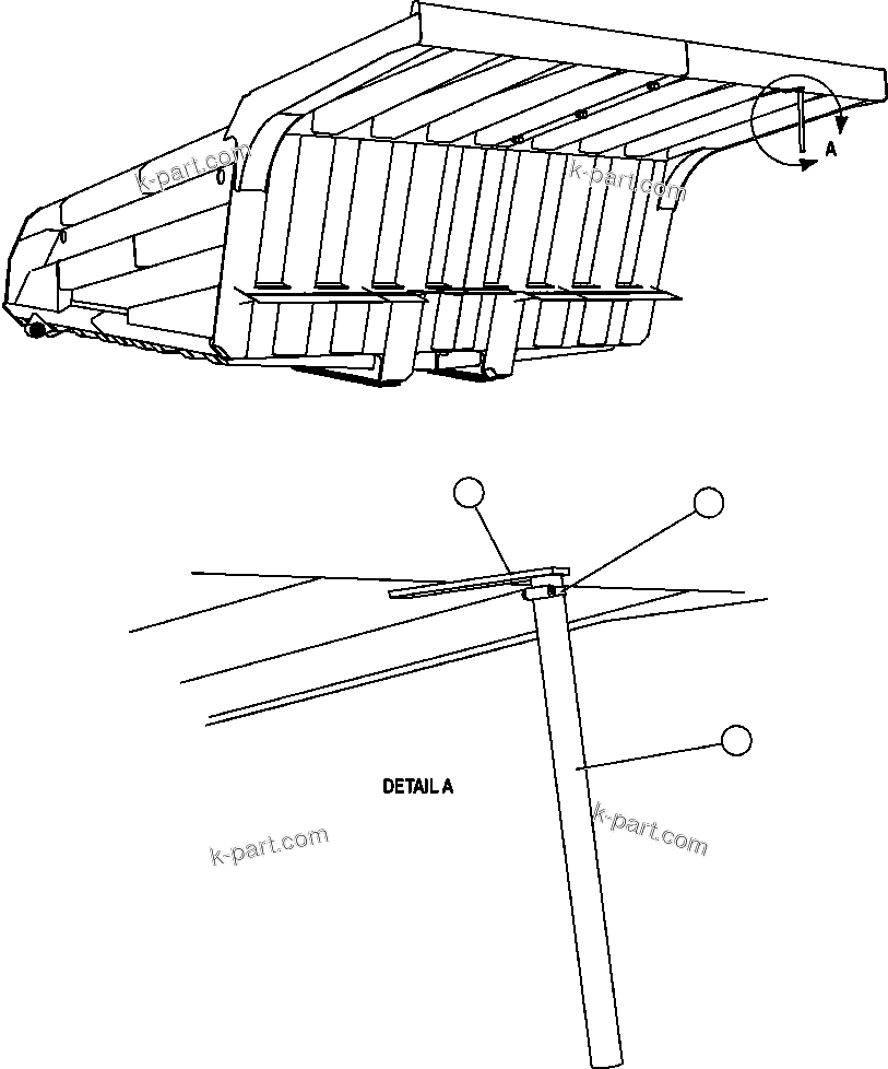 Komatsu parts book diagram for AFE47-FH 730E S/N A30524     NITTETSU: BODY POSITION INDICATOR