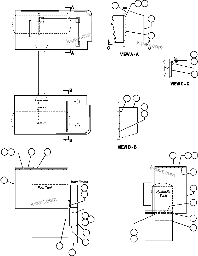 Komatsu parts book diagram for AFE47-FH 730E S/N A30524     NITTETSU: MUD FLAP INSTALLATION