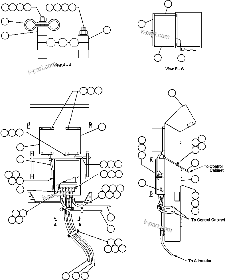 Komatsu parts book diagram for AFE47-FH 730E S/N A30524     NITTETSU: BLOWER INLET WIRING INSTALLATION