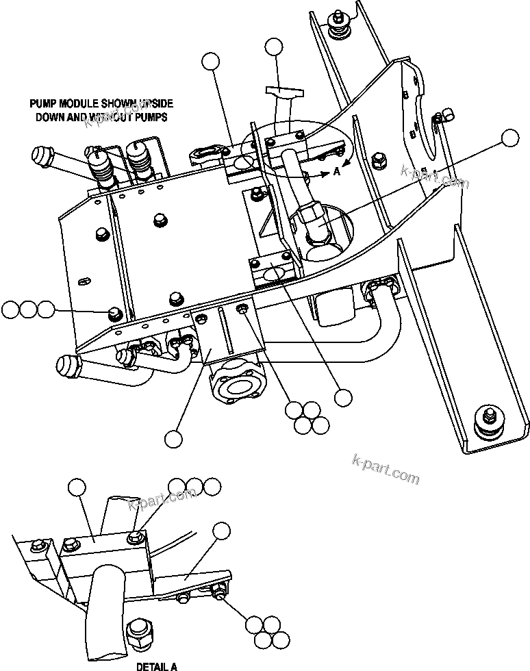 Komatsu parts book diagram for AFE47-FH 730E S/N A30524     NITTETSU: PUMP MODULE - 4