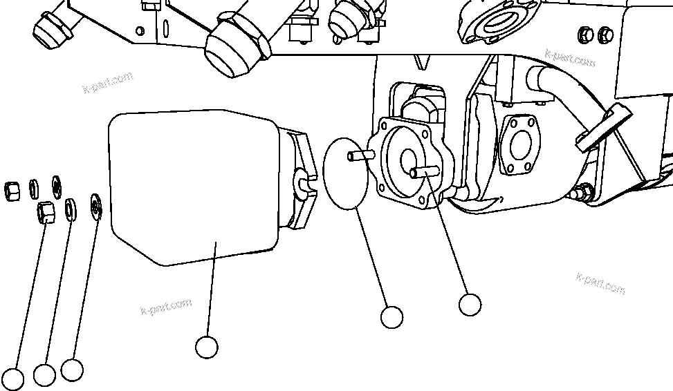 Komatsu parts book diagram for AFE47-FH 730E S/N A30524     NITTETSU: PUMP MODULE - STEERING PUMP