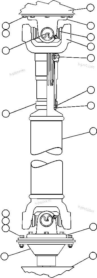 Komatsu parts book diagram for AFE47-FH 730E S/N A30524     NITTETSU: DRIVE SHAFT INSTALLATION