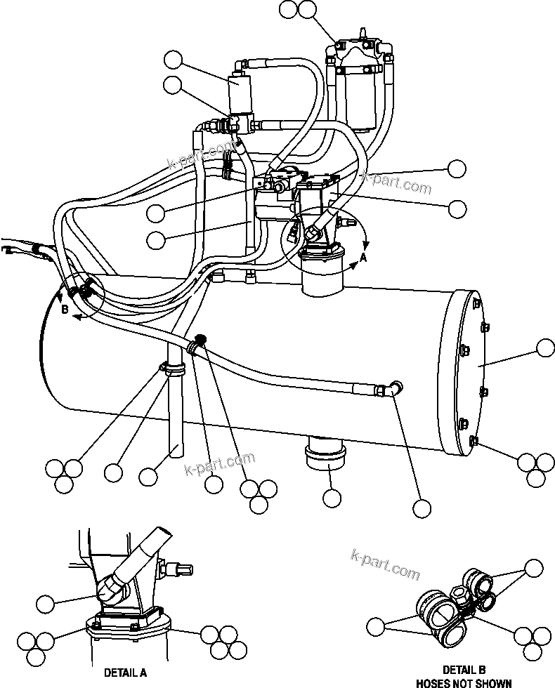 Komatsu parts book diagram for AFE47-FH 730E S/N A30524     NITTETSU: AUTOMATIC LUBRICATION - PUMP INSTALLATION - 1