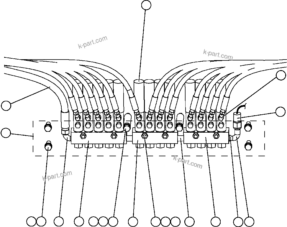 Komatsu parts book diagram for AFE47-FH 730E S/N A30524     NITTETSU: AUTOMATIC LUBRICATION - REAR AXLE INJECTORS