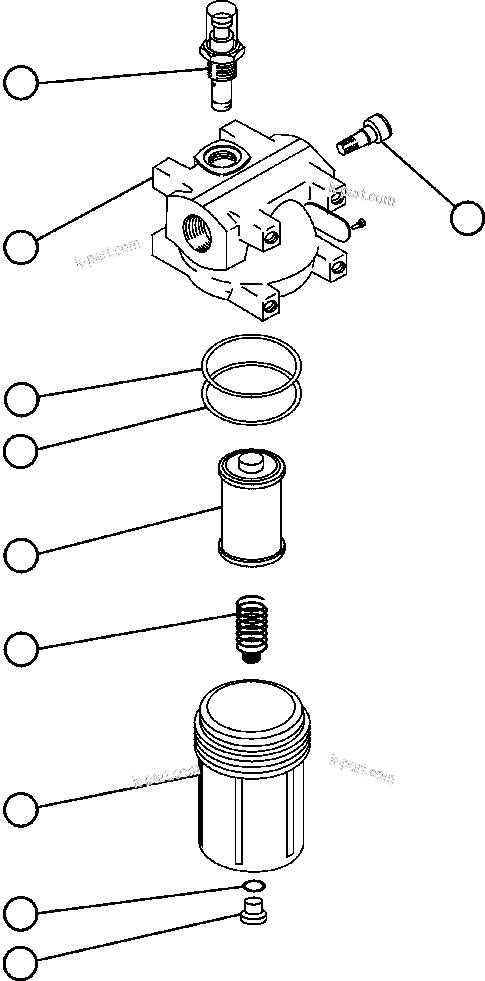 Komatsu parts book diagram for AFE47-FH 730E S/N A30524     NITTETSU: HYDRAULIC FILTER ASSEMBLY (PC0811)