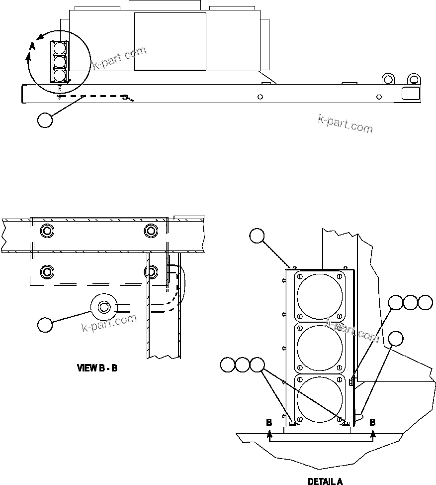Komatsu parts book diagram for AFE47-FH 730E S/N A30524     NITTETSU: PAYLOAD METER III - INDICATOR LIGHTS - RIGHT DECK
