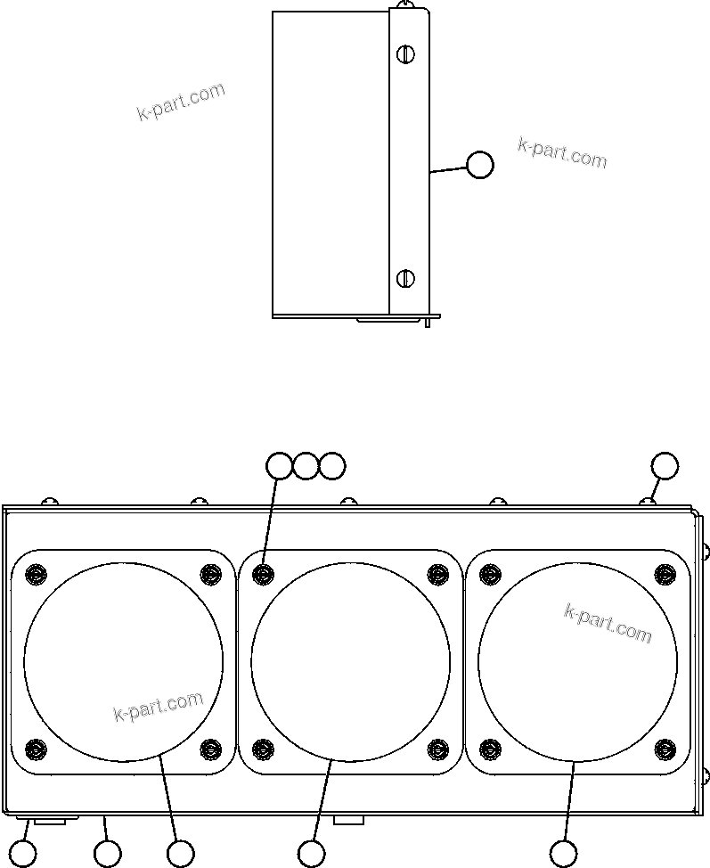 Komatsu parts book diagram for AFE47-FH 730E S/N A30524     NITTETSU: PAYLOAD METER III - INDICATOR LIGHT ASSEMBLY