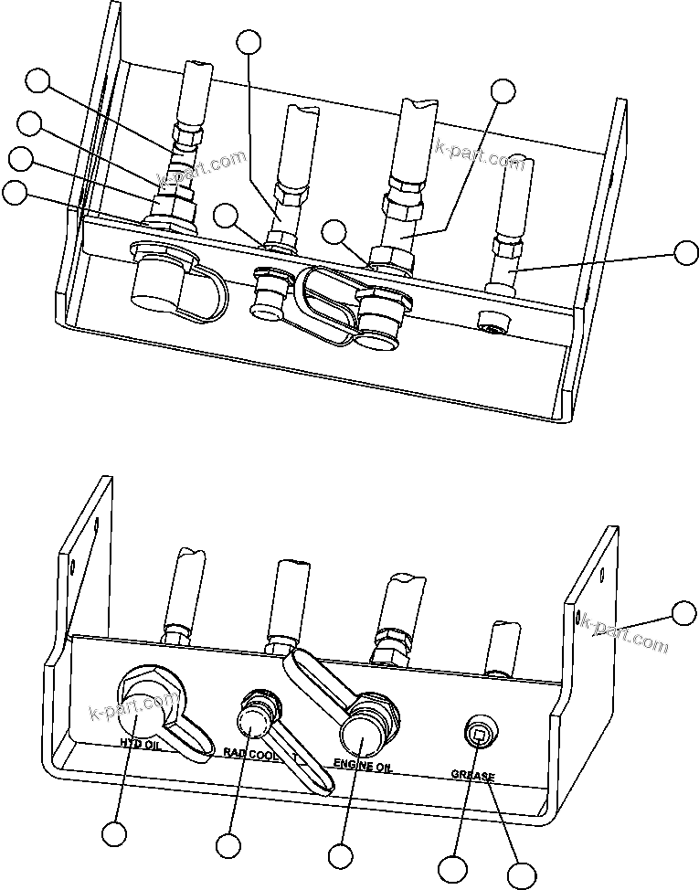 Komatsu parts book diagram for AFE47-FH 730E S/N A30524     NITTETSU: SERVICE CENTER - FILL STATION