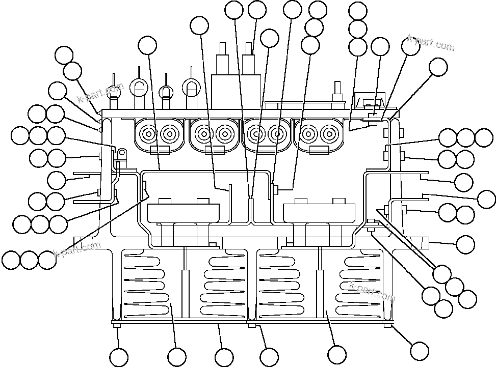 Komatsu parts book diagram for AFE47-FH 730E S/N A30524     NITTETSU: PANEL - AFSE - 1 (PB8838)