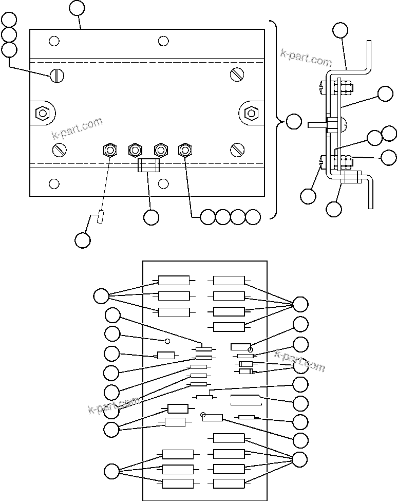 Komatsu parts book diagram for AFE47-FH 730E S/N A30524     NITTETSU: PANEL - VMM (VE6118)