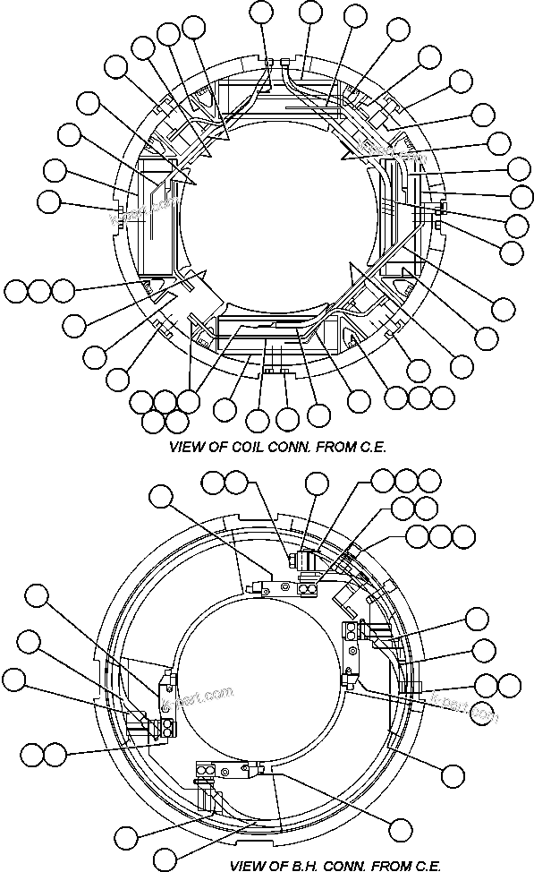 Komatsu parts book diagram for AFE47-FH 730E S/N A30524     NITTETSU: MOTORIZED WHEEL - 788FS10 - 5